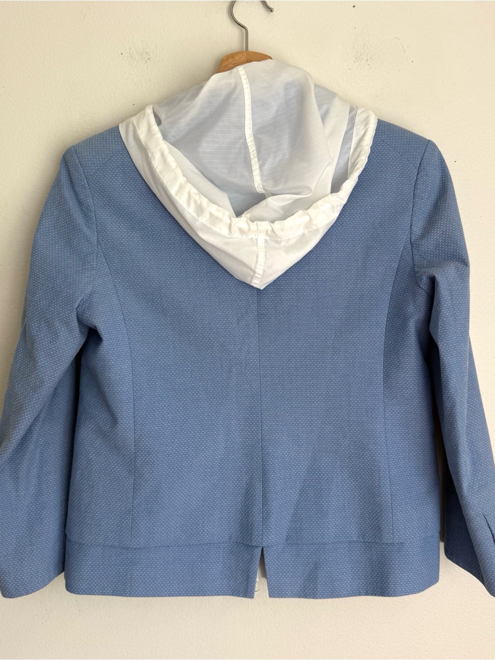 Veronica Beard Tailored Blazer with Dickey in Blue and White - Picture 4 of 6